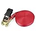 Aexit Self-Driving Travel Material Handling Luggage Binding Metal Ratchet Tie Down Strap Straps 10M Red