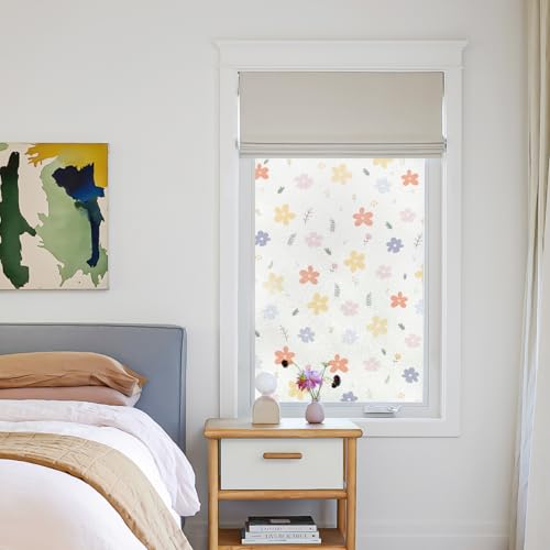 Image of CottonColors 063 Window Film, Blindfold Sheet, Repositionable Window Glass Film, UV Protection, 35.4 x 78.7 inches (90 x 200 cm), No Glue Privacy Glass Film, DIY Stained Glass