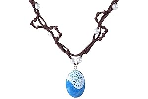 Women's Ocean Necklace with Hand Woven Moana Pendant