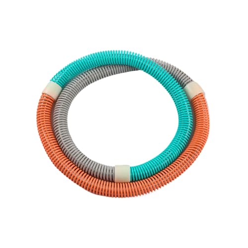 DimyFew Círculo de Ejercicio Plegable con Resorte para Uso en Casa Y Viajes, Rosa Verde Gris, 1.2 Kg