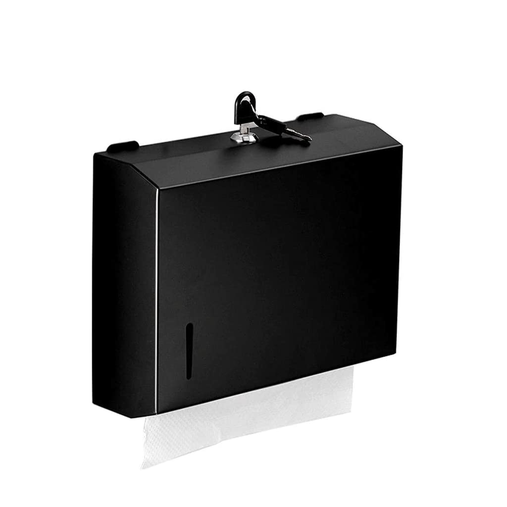 BKEKM Dispenser Salviette Dispenser di Asciugamani di Carta Commerciali con Montaggio a Parete Dispenser di Asciugamani Impermeabili in Acciaio Inossidabile per Cucina da Bagno Hotel Moda