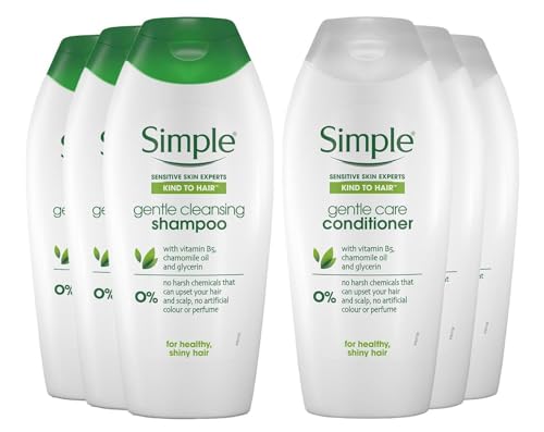 Simple Kind to Hair Shampoo & Conditioner 200ml 3 Pack Gentel Hair Care