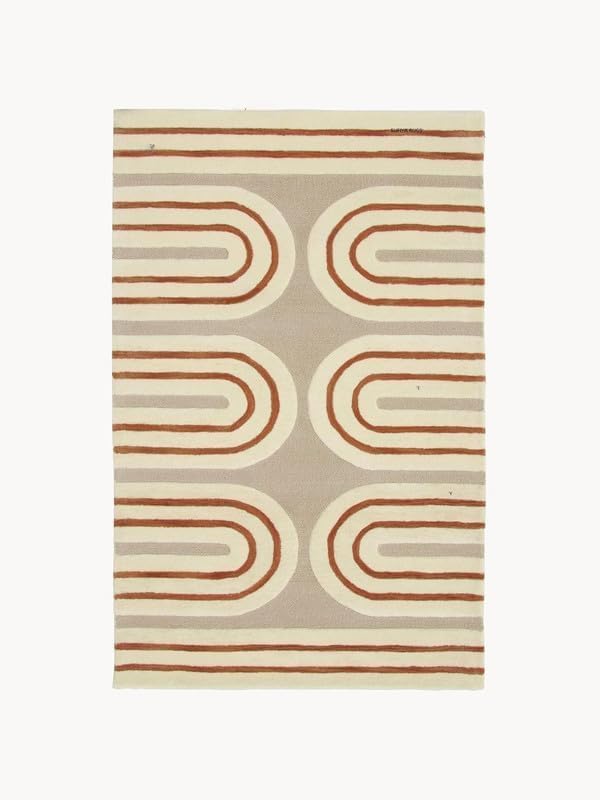 Modern Geometric Area Rug 9' x 12' Contemporary Abstract Pattern Carpet Soft Plush Indoor Floor Rug for Living Room Bedroom Easy Maintenance Non Shedding