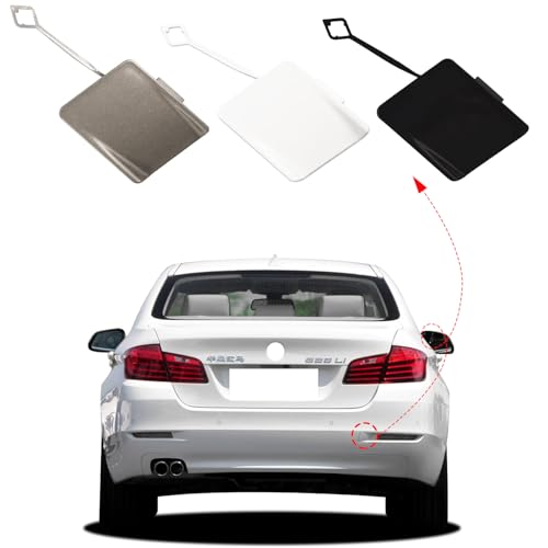 CZShiYue Rear Bumper Tow Hook Cover Fit for BMW 5-Series F10 Standard 528i 535d 535i 550i Sedan 2014 2015 2016 Towing Eye Cap 51127332776 (Sapphire Black, Right Passenger Side) Xinpinsai