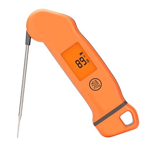 Inkbird Termómetro digital para carne IHT-1S, termómetro para asado de lectura instantánea, termómetro para parrilla, termómetro de cocina impermeable IP67 recargable por USB, termómetro de cocina par