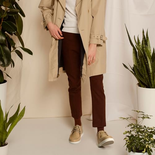 shoeslocker Mens Wide Shoes Casual Chukka Boots Slip-on Loafers Shoes Lace Up Ankle Work Boot size 11.52