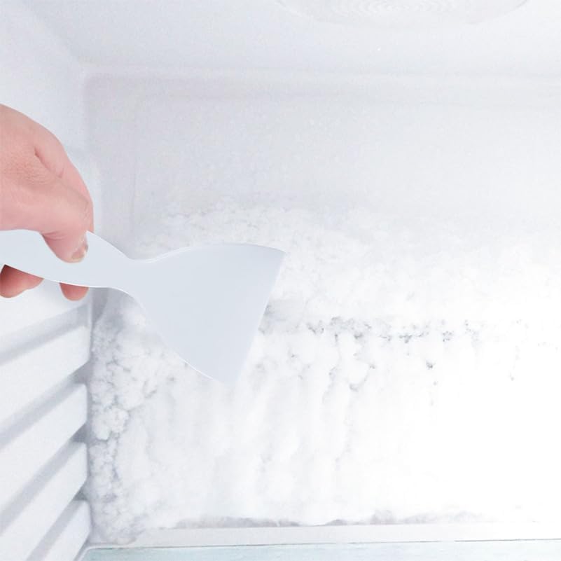 ABOOFAN Plastic Refrigerator Ice Scraper with 2pcs Ice Shovels, Freezer Frost Shovel Snow Remover Scoop Set, Kitchen Cleaning Tool