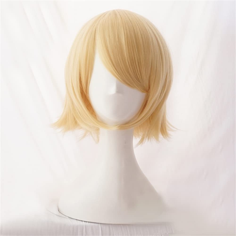 Xingwang Queen Anime Cosplay Wig Short Blonde Yellow Halloween Party Wigs (Rin) - Image 2