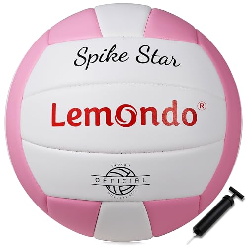 lemondo Voleibol resistente al agua, voleibol de playa con bomba, duradero de poliuretano, voleibol al aire libre, interior, playa, jardín..