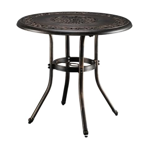 VINGLI 32 Inch Cast Aluminum Patio Table Cover