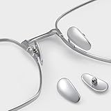 TORWOL Screw-in Metal Glasses Nose Pad 2Pairs, Anti-Slip Titanium Glasses Nose Pieces, Replacement Nose Pieces Pads for Glasses Sunglasses with Screws and 3-in-1 Screwdriver(S,Silver)