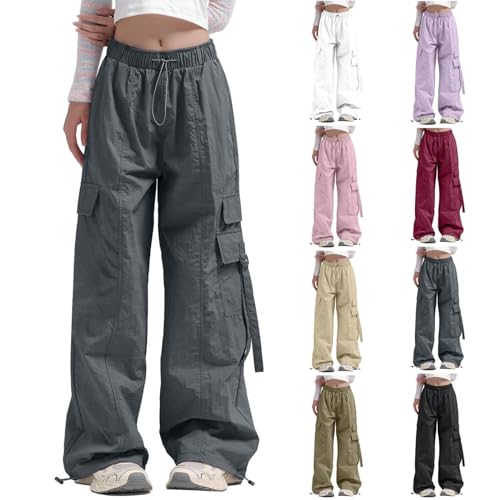 Pantalones cargo de mujer transpirables estilo Y2k largos y grandes 2
