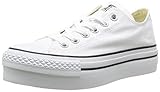  Converse Chuck Taylor All Star Femme Platform Ox, Baskets mode femme, Blanc (Bianco), 39.5 EU