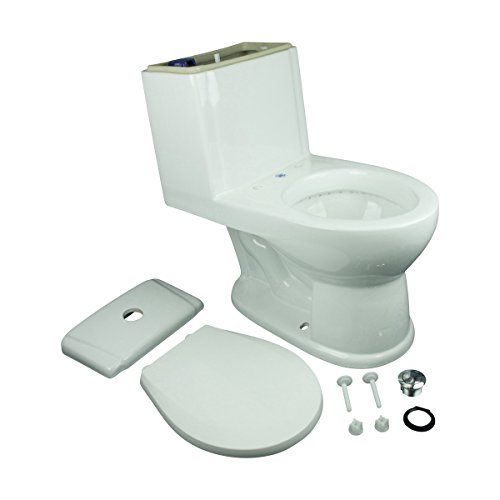 Inodoro para entrenamiento de niños Renovators Supply, 12 pulgadas, blanco, cerámico, asiento redondo, paquete de 2 miniatura 7