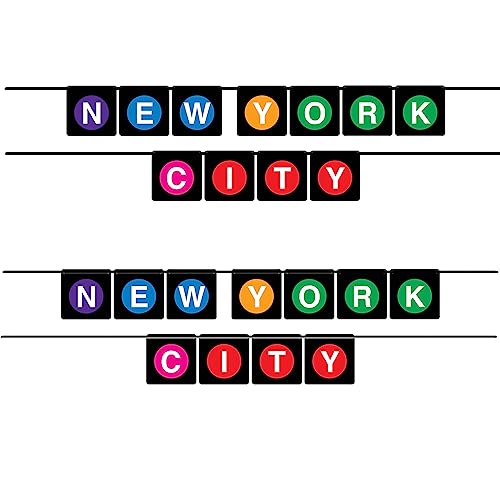 Beistle 53650 Hanging Banners 2 Piece New York City Party Decorations, 5