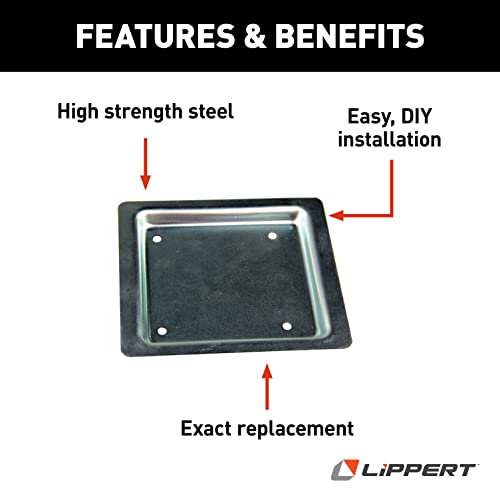Lippert 227840 Rv Baggage Door Slam Latch Mounting Plate 5" X 4.5" Chrome #TOP2