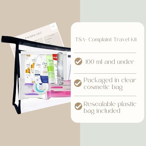 Travel Toiletries Set for Women –13-Piece Mini Toiletries, TSA Approved, Leak-Proof Travel Bag, Travel Toiletry for Holiday or Hospital Over Night Stay - Image 5