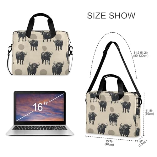 Funda para laptop con asa y correa 15.6 pulgadas khaki miniatura 5