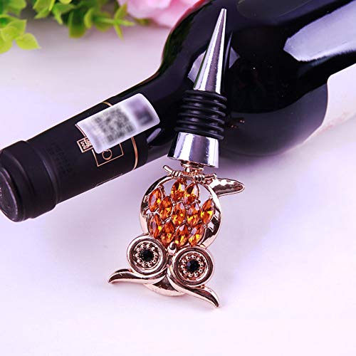 Adonisaon Owl Wine Stoppers Cute Wine Stopper Decorations Metal Zinc Alloy Wine Bottle Stopper Reusable Wine And Beverage Stoppers thumb #1