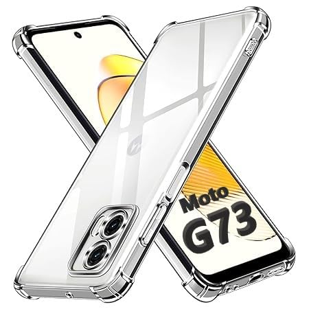 Image of Newlike Silicone Perfect Fitting Hybrid Edge To Edge [Bumper] Side Protection Transparent Back Cover For Motorola Moto G73 5G