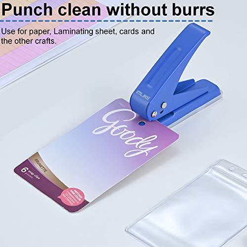 Imlike Metal Single Hole Punch: 1/4 Inch One Hole Small Puncher - Strong 1 Hole Paper Punch - Easy Punch 16 Sheets Paper - Can Punch 1/24 Inch Pvc Card And Under 1/16 Inch Cardboard #TOP6