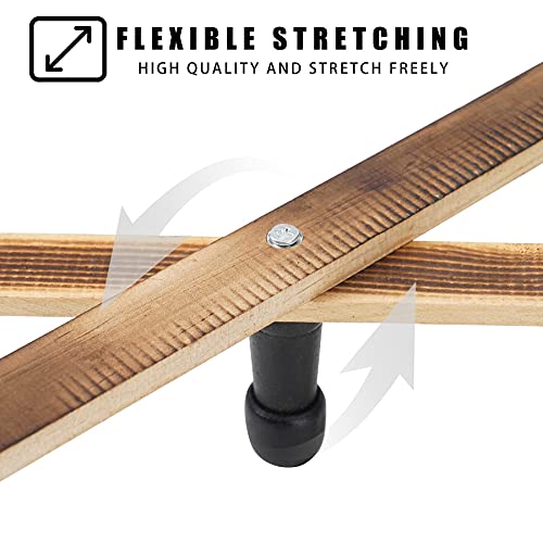 Wgfkvas 2 Pack Expandable Coat Rack, Accordion Wall Hangers, Wooden Hat Rack Wall Mounted, Hat Hooks For Keys, Hat, Coffee Mug, Coats, 10 Peg Hooks #TOP6