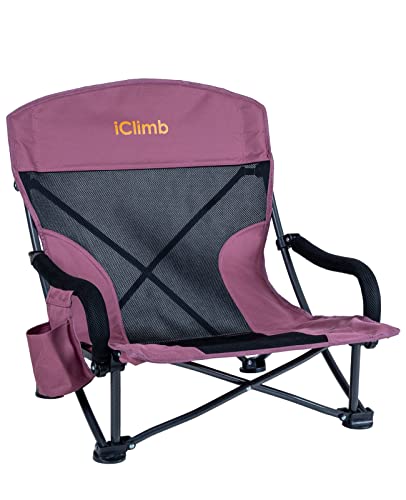 Iclimb 1 Wide Low Beach Chair And 1 Mini Beach Table Bundle For Single Person Outdoor Beach Camping Concert Tailgating Rv Travelling #TOP3