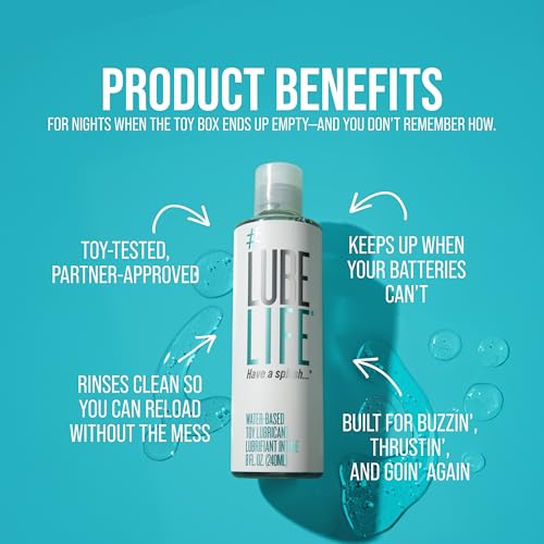 Image of LUBELIFE Water Based Toy Lube, Personal Lubricant Safe for Toys 2 x 8 fl oz