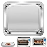 Air Fryer Grill Pan for Emeril Lagasse Everyday 360 Air Fryer, 12''×10'' Stainless Steel Air Fryer Accessories Replacement Parts Drip Tray Bake Pan, Not fit for Emeril Lagasse 26 QT 25 QT French Door