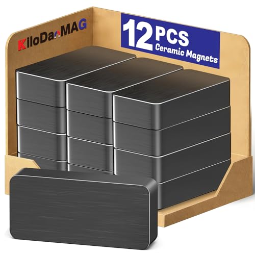KiloDanMAG 12 Packs Heavy Duty Ceramic Magnets, 1 7/8