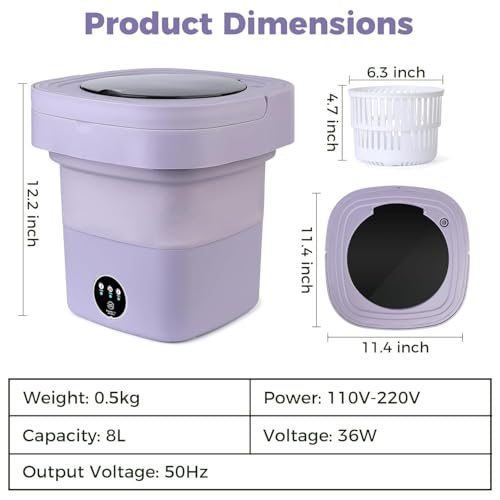 Image of SeMi AuToMaTiC FoLdInG SmAlL MiNi WaShInG MaChInE WiTh DrYeR DeEp CLeAnInG FoR UnDeRwEaR WaShINg MaChInE SeMi AuToMaTiC A13