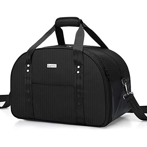 CURMIO Bartender Kit Travel Carrying Bag with Padded Compartment for Wine and Bar Tools Set, Bartender Shoulder Tote Bag for Home Indoor Outdoor Patio Party, Black, BAG ONLY, Patent Pending Cover