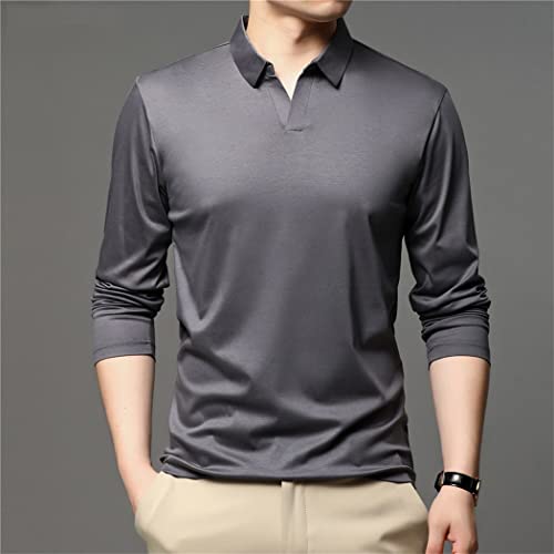 Polo homme 100% coton blanc de qualité supérieure à manches longues taille M