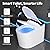 Smart Toilet with Bidet Built in, 360° Siphon Auto Flush & Automatic Lid, One Piece Toilet for Bathrooms with LED Display, Heated Seat, Warm Water, Dryer, Foam Shield, Night Light, 12" Rough-in