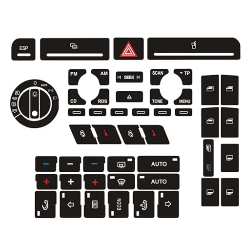Boutons voiture Audi A4 B6 autocollant climatisation usé Type B