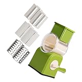 VALICLUD Multifunktionaler Gemüseschneider Manuell mit Rotation Sicherer Mandolinenschneider für...