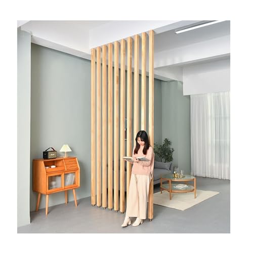 Screen Partition Post Living Room,Freestanding Room Divider, Solid Wood Partition