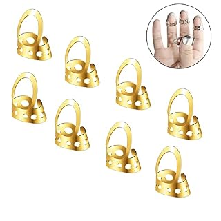 mewmewcat Médiators, 8 pièces Design Ouvert réglable en Acier Inoxydable Fingerpicks Guitare Acoustique Banjo Finge Picks Accessoire d’instrument de Musique à Cordes - Les Beatles, Paul McCartney, John Lennon, RIngo Starr, George Harrison mewmewcat Médiators, 8 pièces Design Ouvert réglable en Acier Inoxydable Fingerpicks Guitare Acoustique Banjo Finge Picks Accessoire d'instrument de Musique à Cordes – Image 2