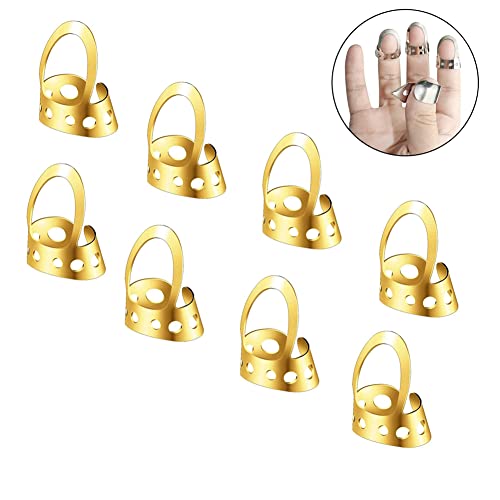 mewmewcat Médiators, 8 pièces Design Ouvert réglable en Acier Inoxydable Fingerpicks Guitare Acoustique Banjo Finge Picks Accessoire d’instrument de Musique à Cordes - Les Beatles, Paul McCartney, John Lennon, RIngo Starr, George Harrison mewmewcat Médiators, 8 pièces Design Ouvert réglable en Acier Inoxydable Fingerpicks Guitare Acoustique Banjo Finge Picks Accessoire d'instrument de Musique à Cordes – Image 3