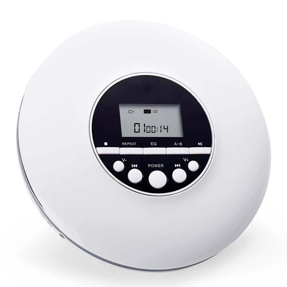 Actpe Portable Disc CD Player, Personal Music CD Players Anti-Skip Shockproof Protection with Headphones Jack, Powered by USB/AA Battery Operated