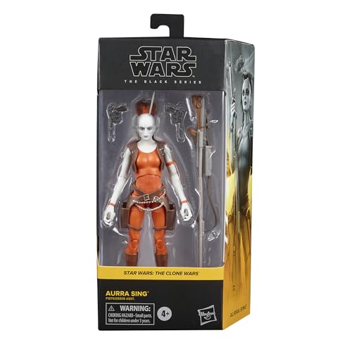 Star Wars The Black Series, Figurine articulée Aurra Sing à Collectionner, 15 cm, The Clone Wars, pour Enfants, dès 4 Ans
