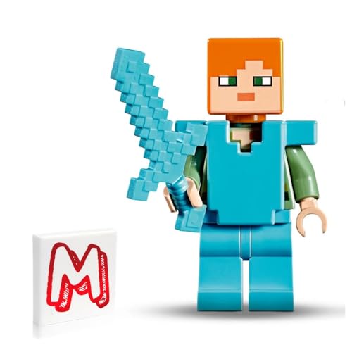 LEGO Minecraft MiniFigure - Alex (with Azure Body Armor and Sword) 21154