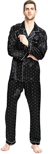 Mens Silk Satin Pajamas Set Sleepwear Loungewear S~4XL Plus