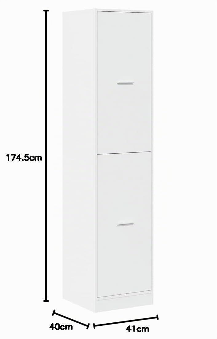 Myheimly Apothekerschrank Weiß 40x41x174,5 cm Holzwerkstoff
