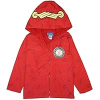 DC Comics Chaqueta cortavientos con forro de jersey para niños