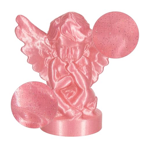 Image of iSANMATE 3D Printer Filament, Transparent Glitter Light Pink PLA Filament 1.75 mm, 3D Printing Filament 1KG /2.2lb