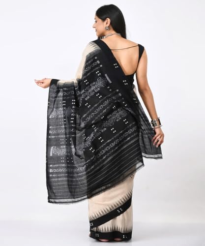 Image of Nuapatna Cotton Saree of Odisha Ikkat Orissa Traditional Handloom Sari | Bomkai | Pata | Nuapatana | sambalpuri saree | khandua patta sare | without Blouse S6