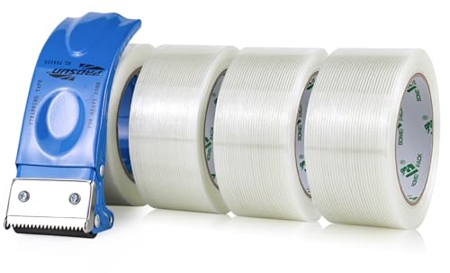 BOMEI PACK Heavy Duty Strapping Tape with Dispenser