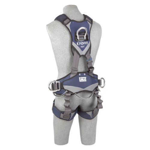Image of 3M DBI-SALA ExoFit NEX 1113347 Full Body Rope Access /Rescue Harness, Alum Back /Front /Suspension D-Rings, Belt w / Pad /Side D-Rings, Locking QC Leg Straps, Large