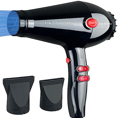 John Professional Salon Hair Dryer | Powerful 2200Watts Ceramic Ionic Fast Drying Blow Dryer | Blast Turbo 6900 #TOP21